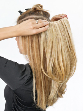 Die Straight Extensions wird eingesetzt:  (© © Great Lengths)