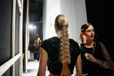 Head of Hair André Märtens auf der Fashionweek Berlin:  (© © Eugen Mai)