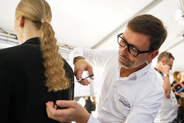 Head of Hair André Märtens auf der Fashionweek Berlin:  (© © Eugen Mai)