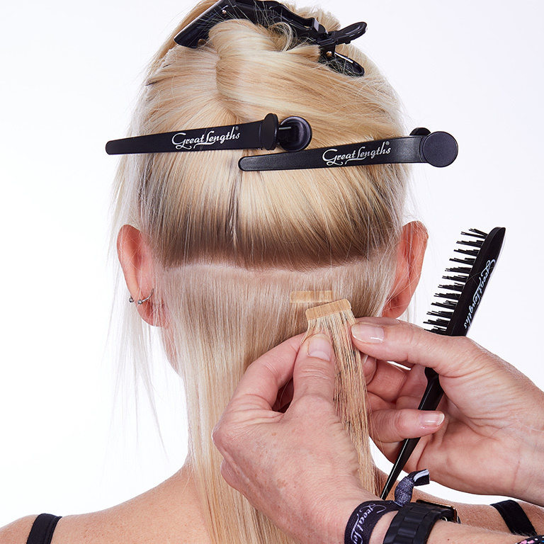 GL Tapes TapeExtensions werden schnell und einfach appliziert
