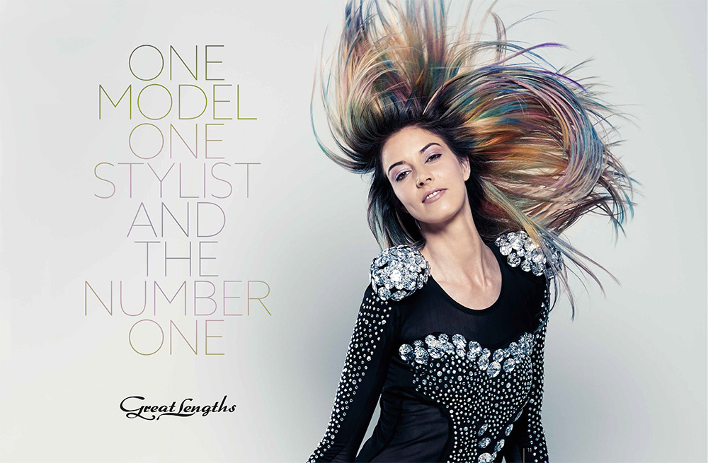 ONE MODEL ONE STYLIST AND THE NUMBER ONE (© Great Lengths)