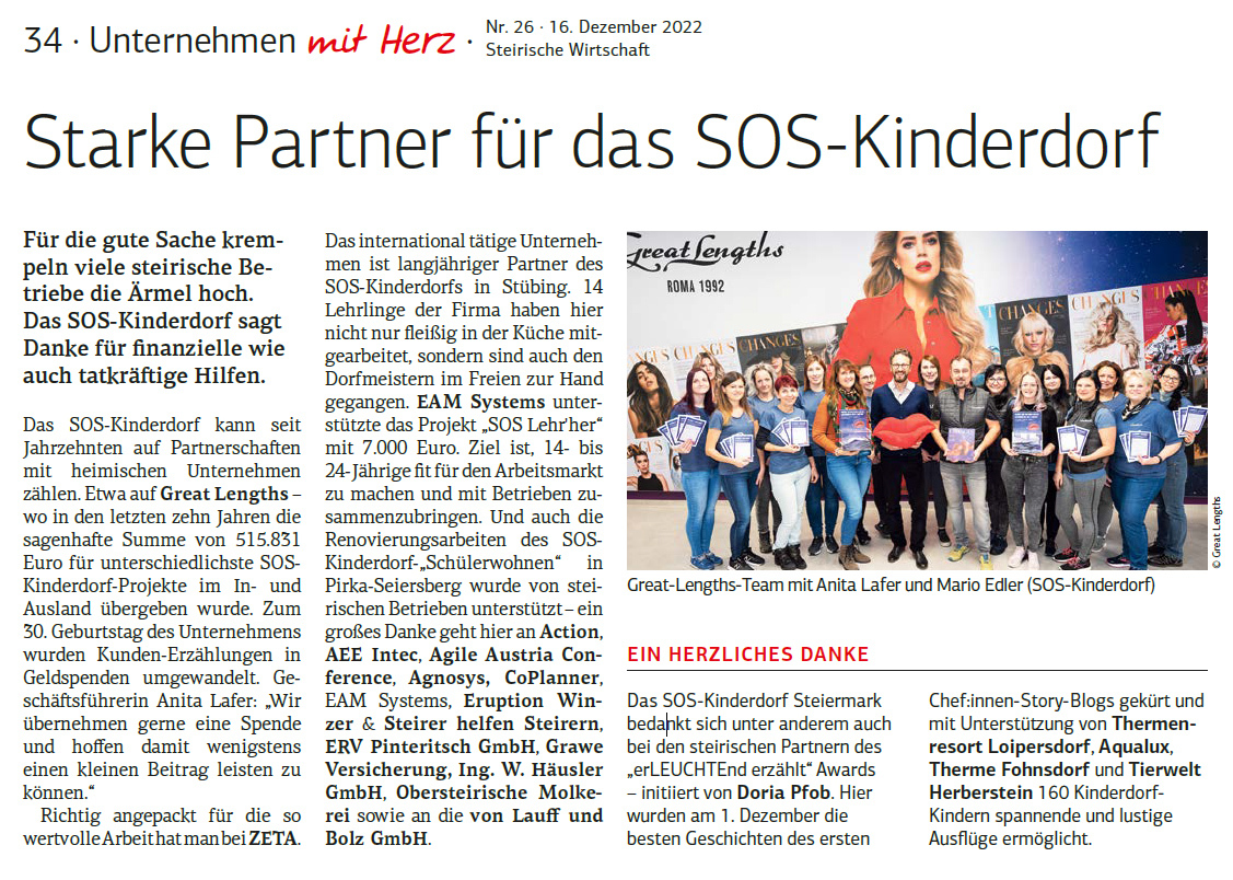 Starke Partner für das SOS-Kinderdorf (© Great Lengths)