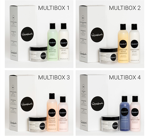 Multiboxen - 4 Pflegesets (© Great Lengths)