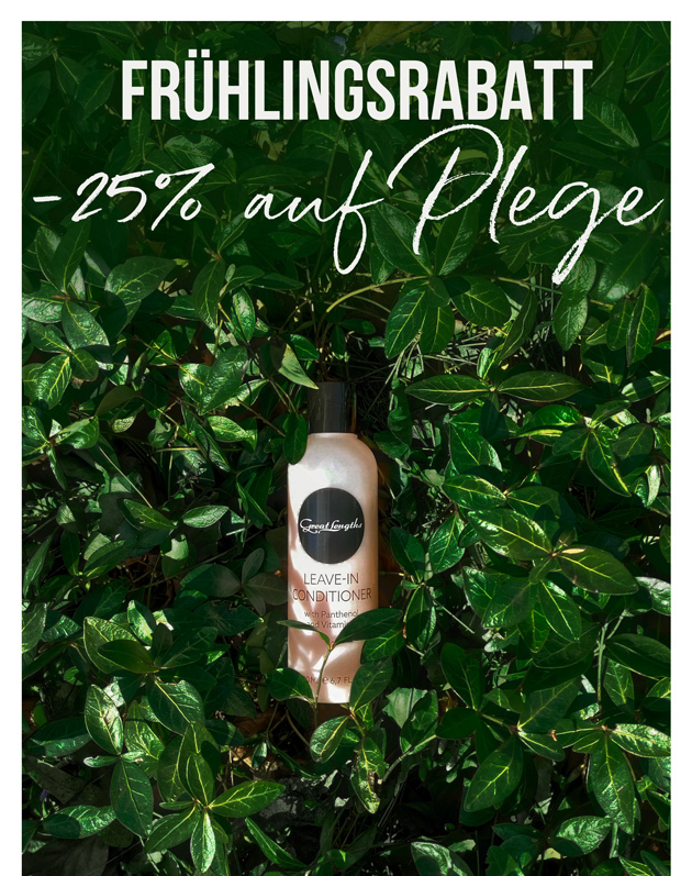 Frühlingsrabatt -25 % auf Pflege (© Great Lengths)