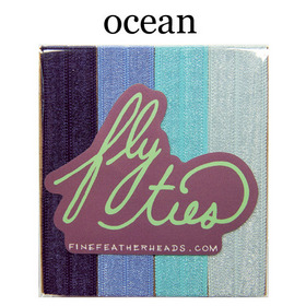 Fly Ties Haarbänder Farbe: ocean:  (© Great Lengths)