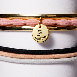 Hair Tie Cuff Gold, Zoom:  (© )