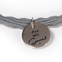 Hair Tie Twisted grau 'You are Great':  (© Great Lengths)