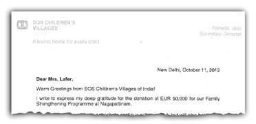 Auszug aus dem Brief (© Great Lengths)