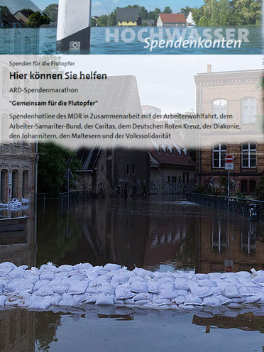 Sandsäcke in Halle (© Michael Rennecke, Flickr)