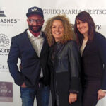 Anita Lafer, Regina Foltynek und Dieter Ferschinger auf der Berlin Fashion-Week (© Great Lengths)