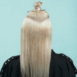 Vorbereitung für 22 inch Straight Extension, Sujet 0408  (© Great Lengths)