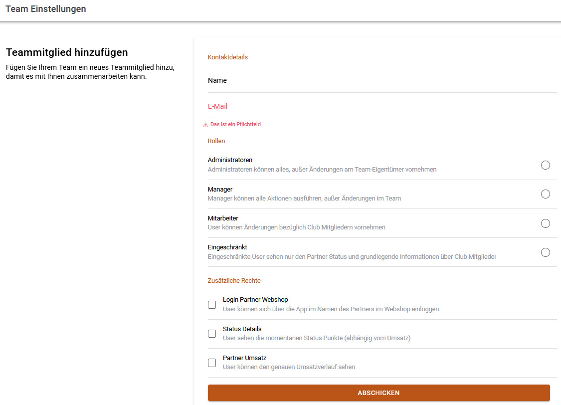 Mitarbeiter Rechte Einladung (© Great Lengths)