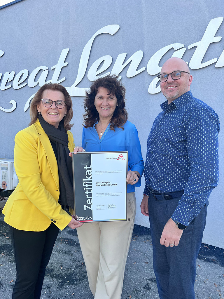Rezertifizierung "Leitbetriebe Austria" für Great Lengths (© Great Lengths)