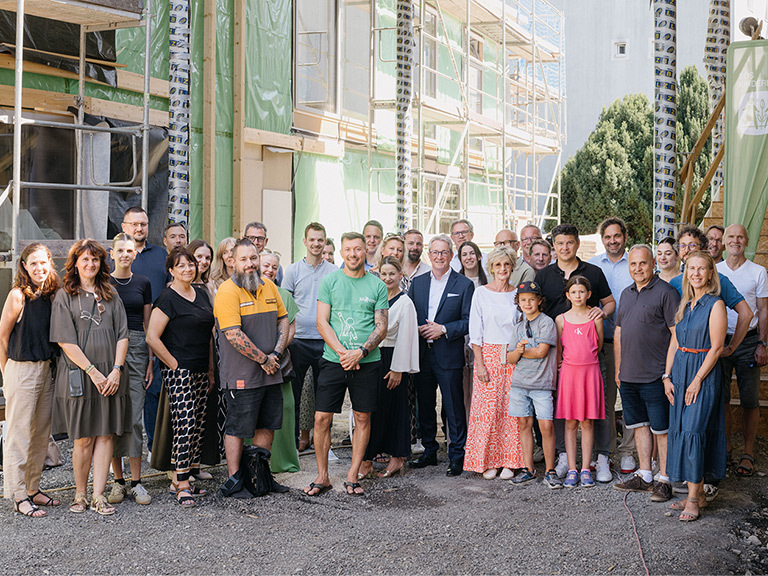 Baustellenbesuch beim SOS Kinderdorf in Graz (© Fotocredit Stefan Janisch)