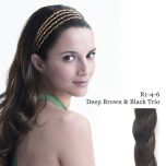 THE 4 BRAID BAND  deep brown/black trio