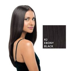 22 Clip in Straight Ebony Black